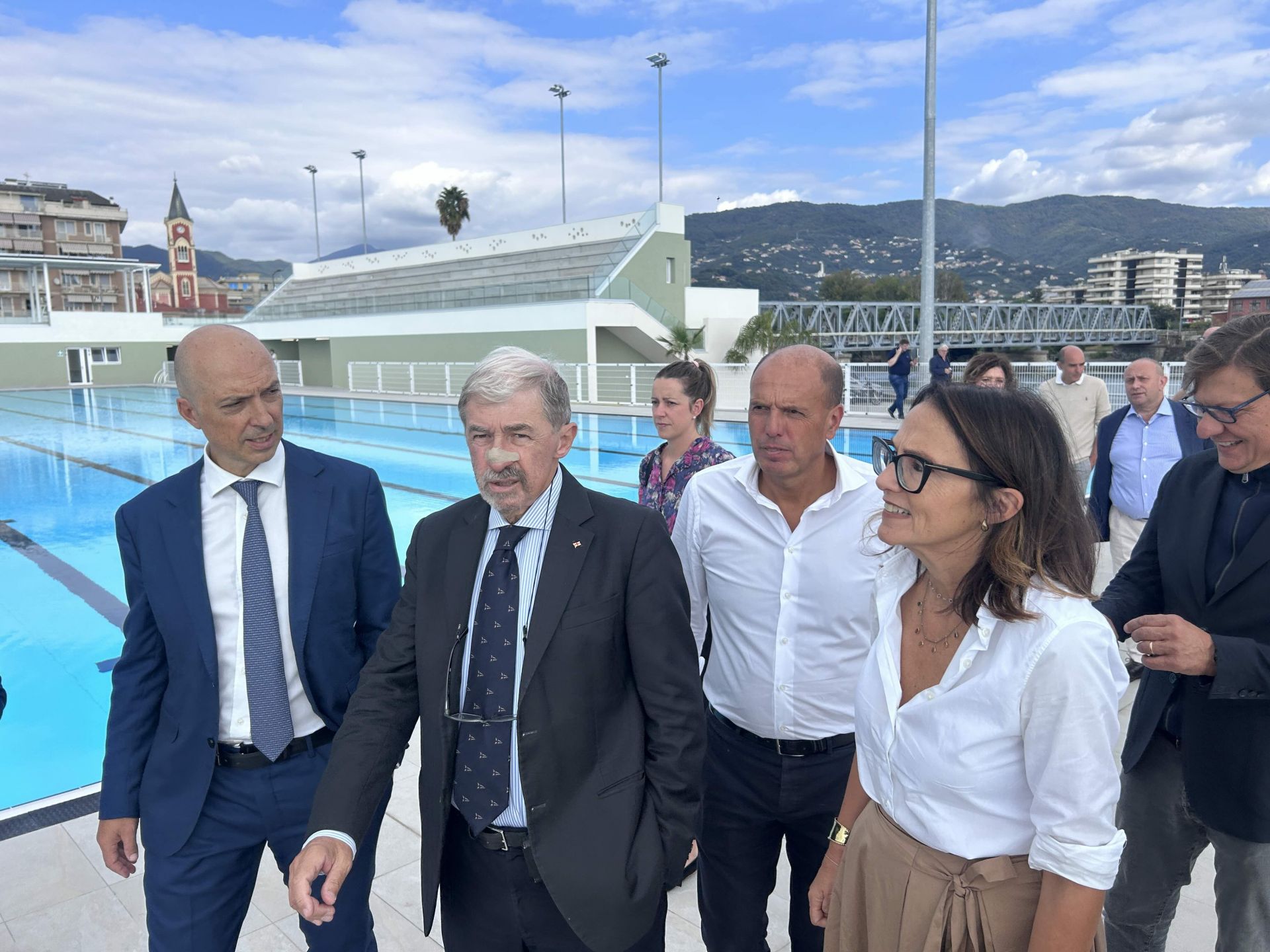Bucci in visita ai cantieri di Chiavari. Messuti: "Trenta milioni per trasformare la città"