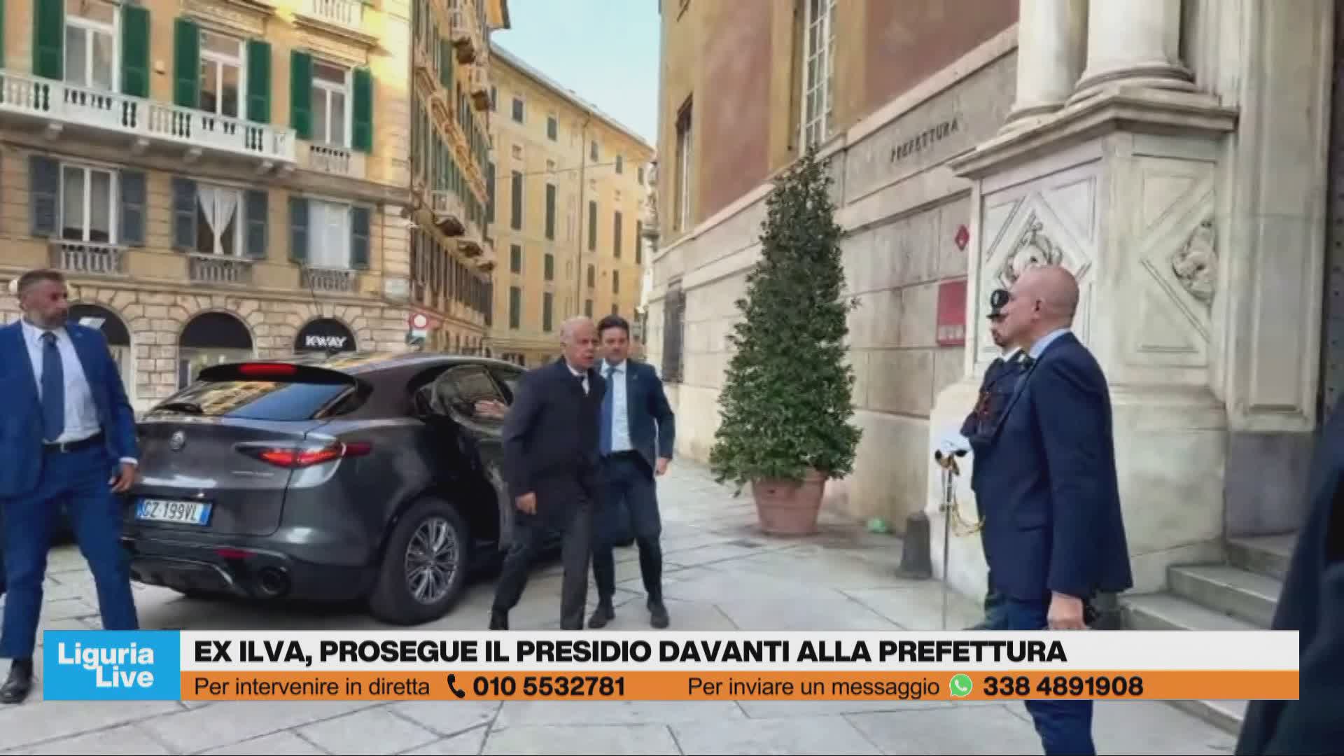Ex Ilva, prosegue il presidio davanti alla prefettura. Il video dell'arrivo del ministro Piantedosi