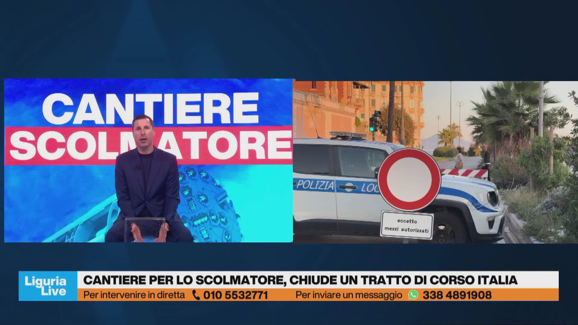 Lavori per lo scolmatore, Giampedrone "cantiere in corso Italia procede, possibile fine già venerdì"