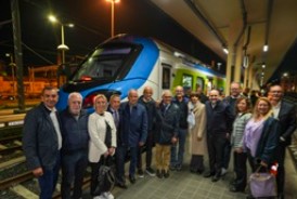 Alstom: visita tecnica durante una corsa prova del nuovo treno a idrogeno sulla Brescia-Iseo-Edolo