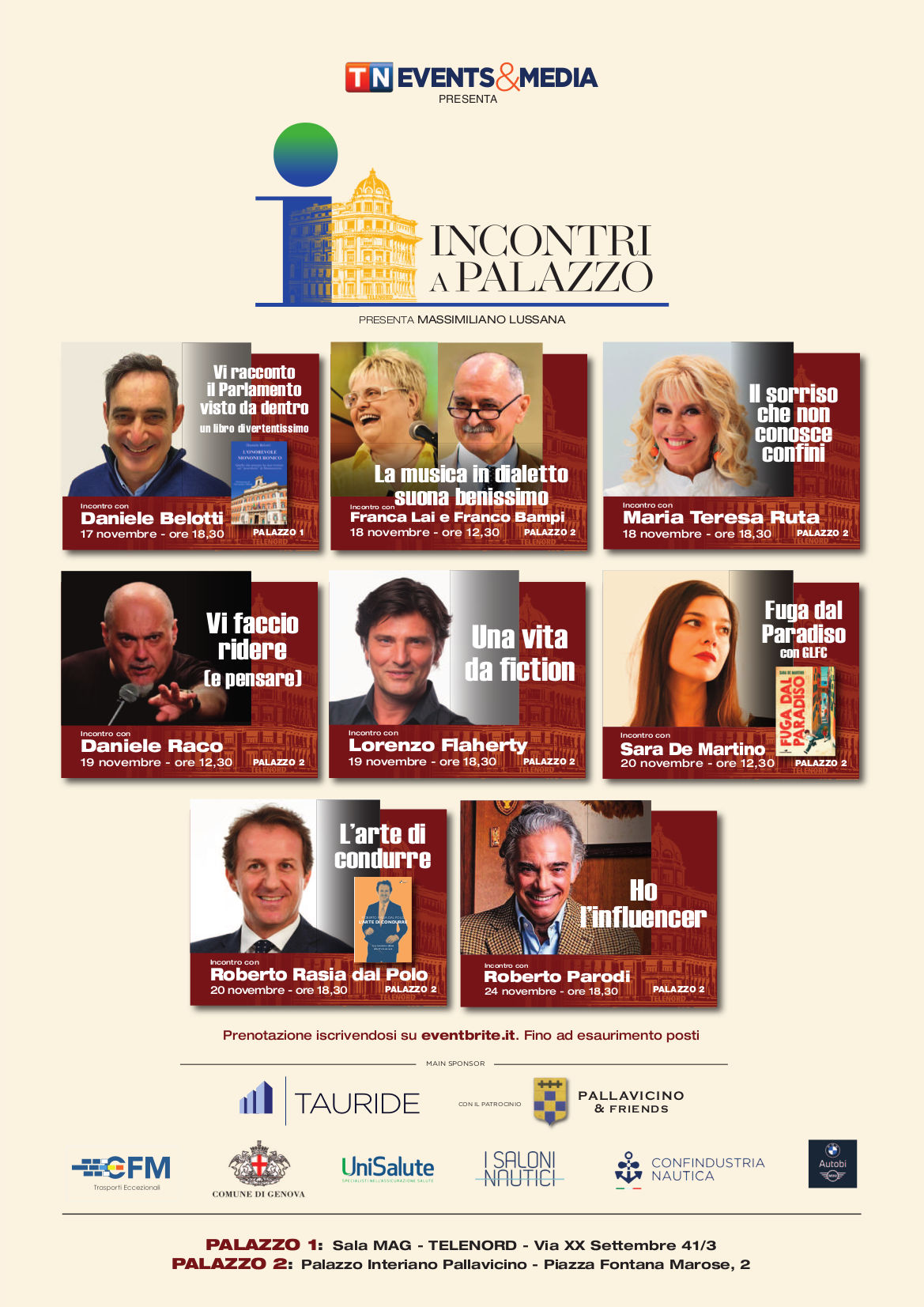 Incontri a Palazzo – Edizione Autunnale 2025