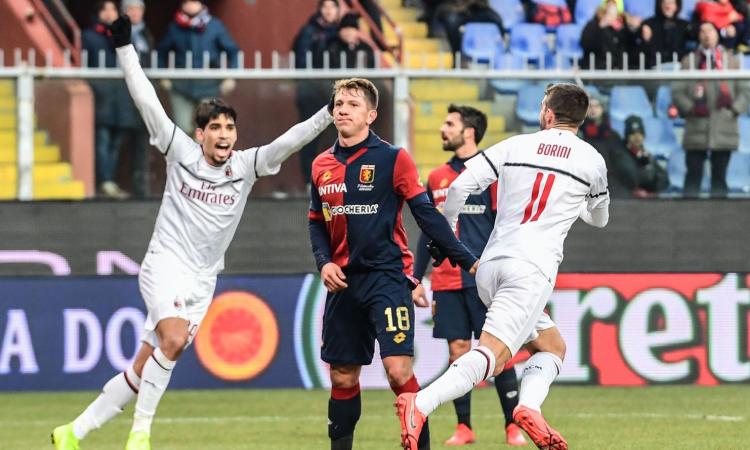 Genoa-Milan 0-2, Borini e Suso stendono i rossoblu