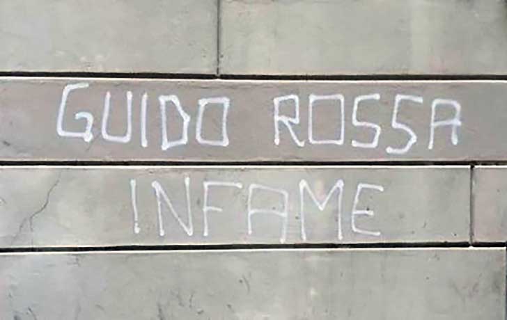 Scritte contro Guido Rossa, sequestrato un frammento di vernice