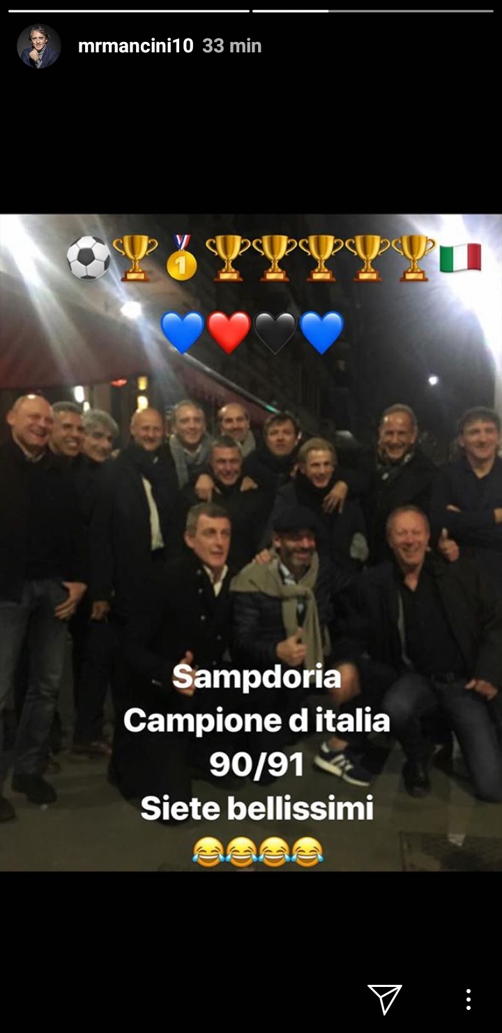 Sampdoria: Vialli, Mancini e la rimpatriata dei campioni d'Italia 90/91