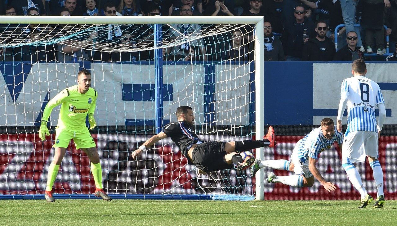 Spal-Sampdoria 1-2, a Ferrara è un "Quagliarella-show"