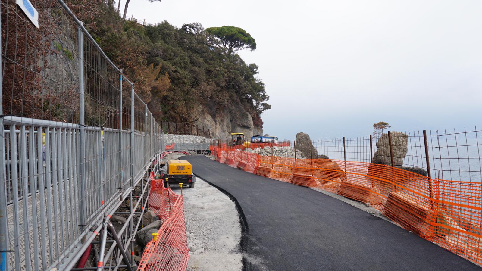 Portofino, la nuova strada aprirà il 7 aprile con due settimane di anticipo