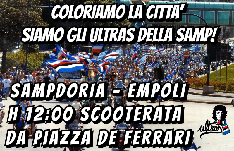 Sampdoria-Empoli, una 'scooterata' per caricare la squadra
