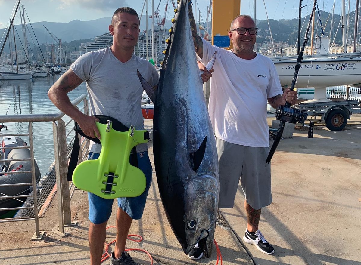 Genova, tonno di 130 chili pescato al largo della Foce