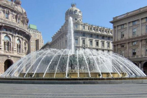 Genova, al via i lavori di restyling della fontana di De Ferrari