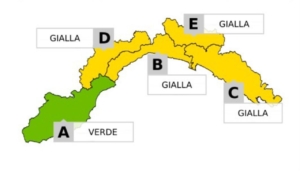 Meteo, allerta gialla in Liguria da mezzanotte alle 14 di mercoledì per temporali